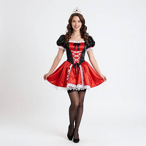 Smiling Woman in Cinderella Costume