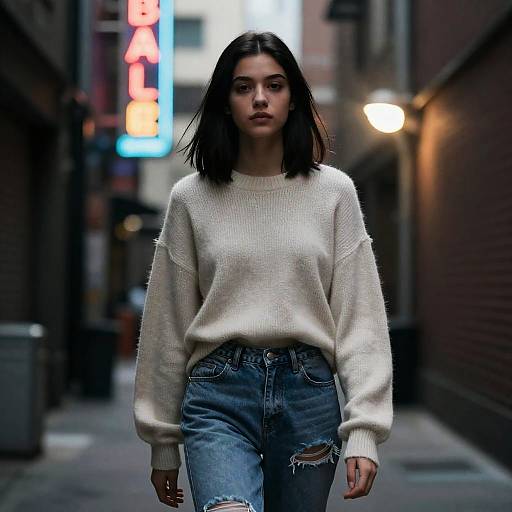 Teenage Girl in Urban Alleyway