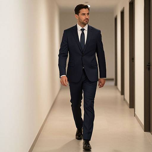 Man in Modern Suit Walking
