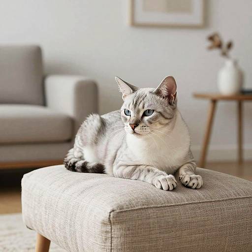 Sleek Bombay Cat in Scandinavian Room