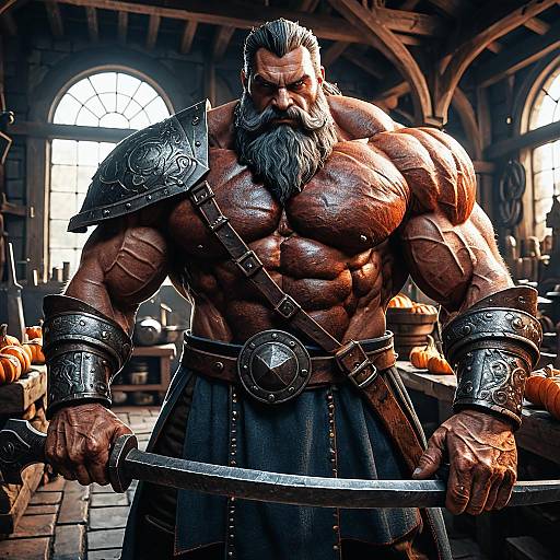 Epic Fantasy Blacksmith Warrior