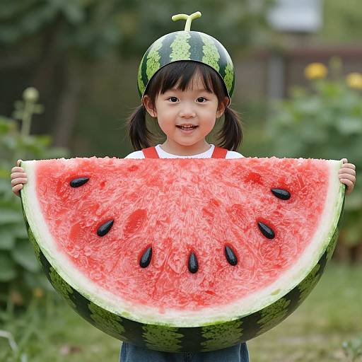 Child's Homemade Watermelon Costume