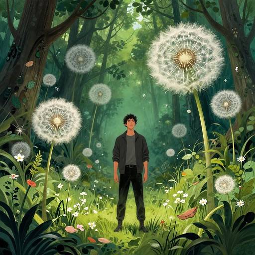 Whimsical Neuromancer Forest Illustration