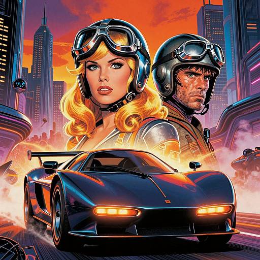 70s Sci-Fi Dystopian Comic Cover