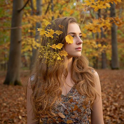 Autumn Forest Double Exposure Portrait