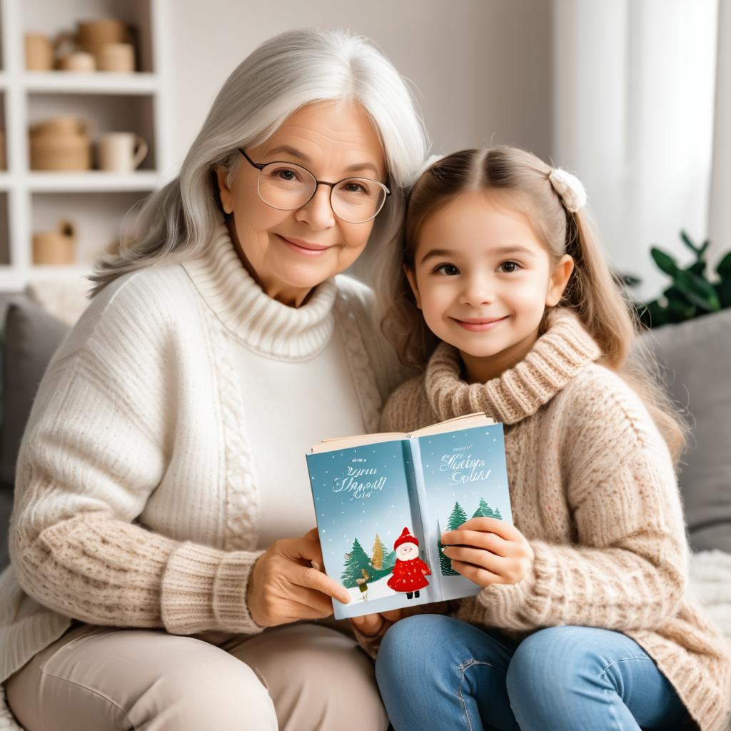 Heartwarming Generational Hug in Sweaters