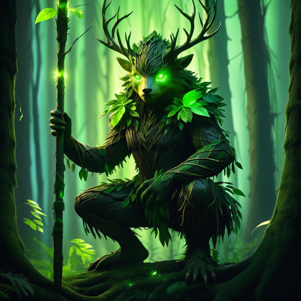 Eerie Forest Creature Concept Art