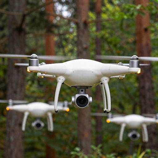 Spherical Drones in Lush Forest