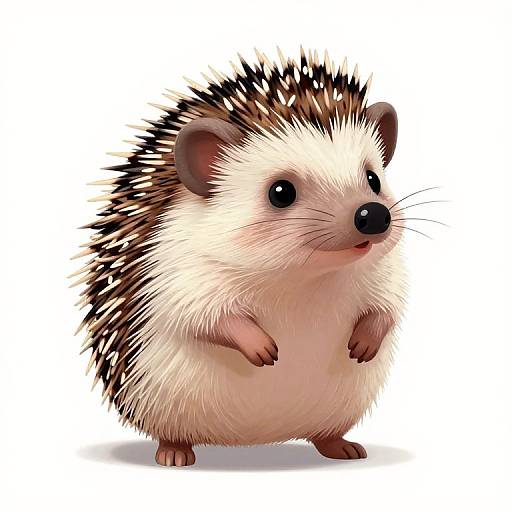 Disney Style Baby Hedgehog Illustration