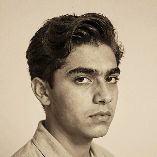 Vintage Mexican Thin Eyebrows Portrait