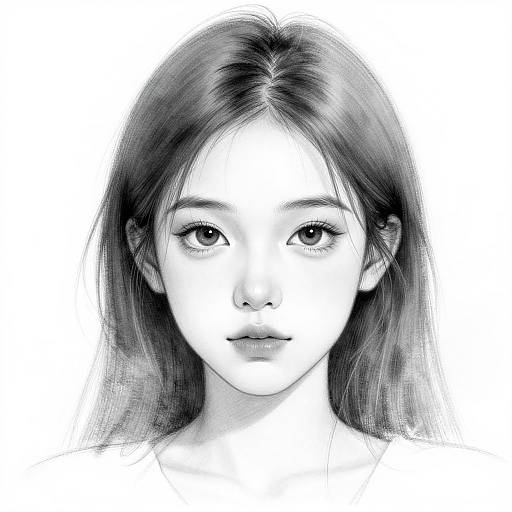 Black and White Sketch Portrait