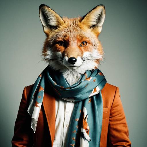 Anthropomorphic Fox in Stylish Attire