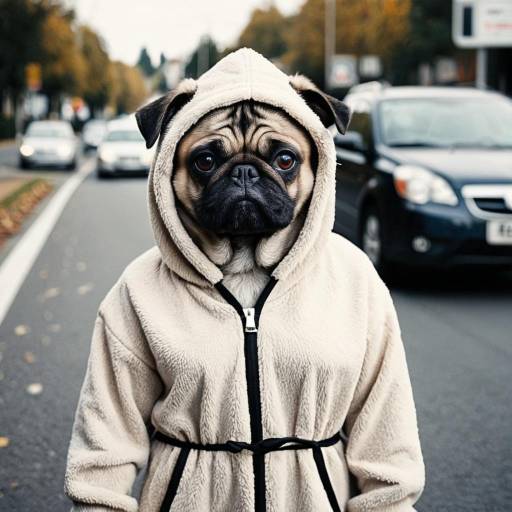 Realistic Pug-Inspired Adult Pajama Costume