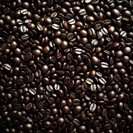 Close-Up of Dark Roasted Coffee Beans