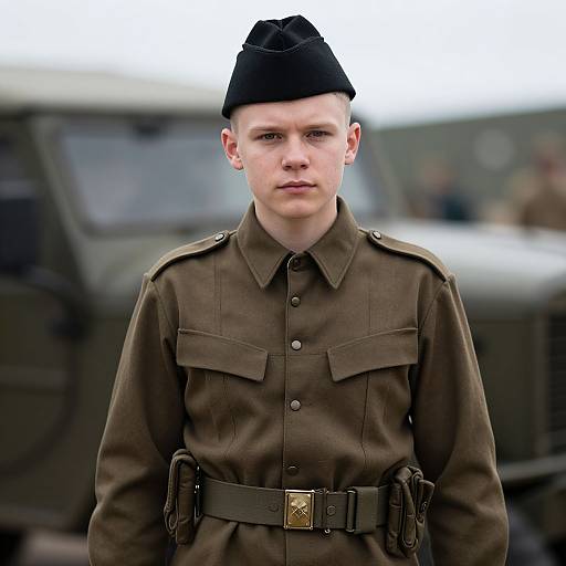 WWII German Soldier Costume Realistic Portrait