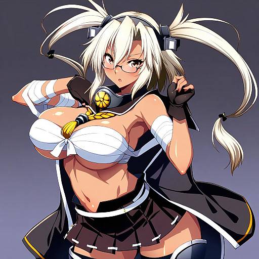 Illustration of Musashi kai (kancolle), kantai collection in the style of Nokoppa