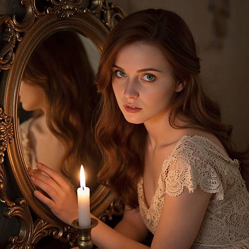 Ethereal Eastern European Candlelit Portrait