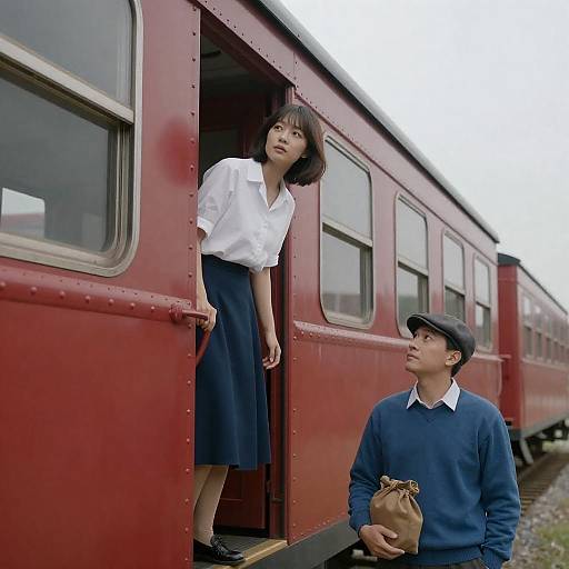 Quiet Moments by the Train Window