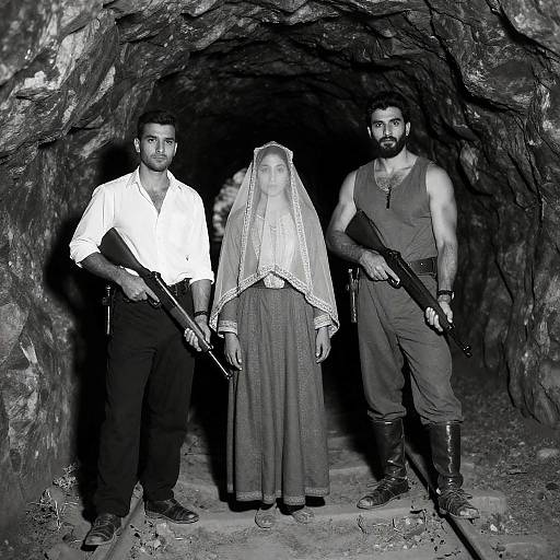 Dramatic Encounter in Dim Tunnel