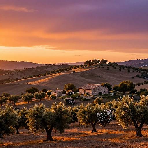 Andalou Sunset Over Rustic Hills