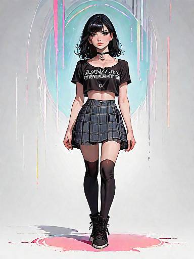 Stylish Young Woman in Casual Wear