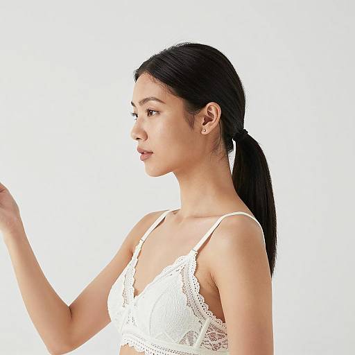 Profile Portrait of a Woman in Lace