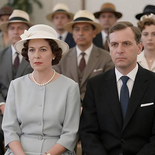 Formal 1960s Event with Attentive Audience