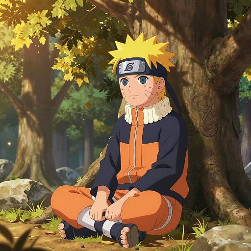 Naruto with Dreads Under Ancient Tree