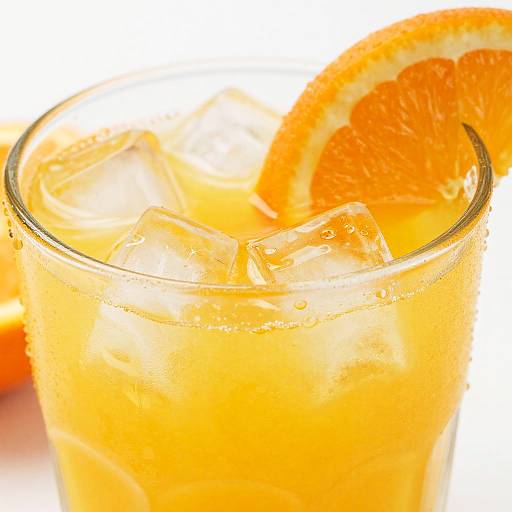 Photorealistic Close-Up Orange Juice