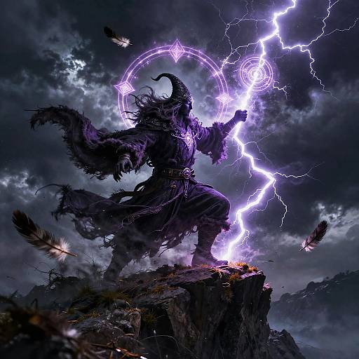 Epic Owlin Wizard Lightning Spell