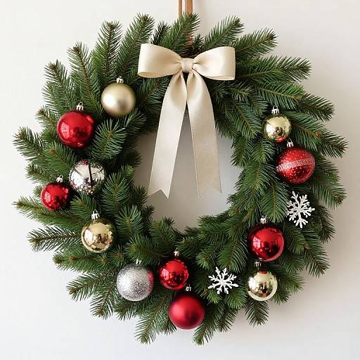 DIY Christmas Bauble Wreath Craft