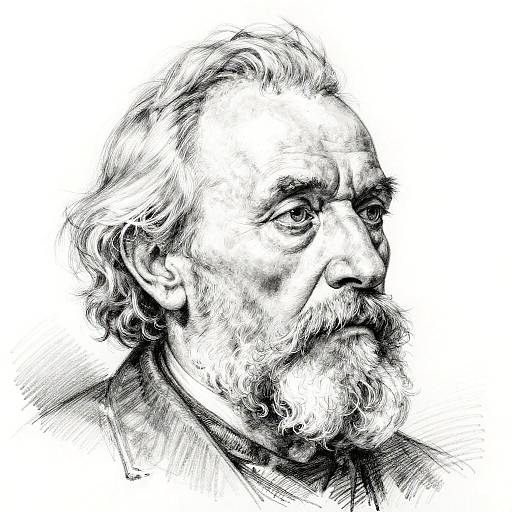 Detailed Elderly Man Pencil Sketch