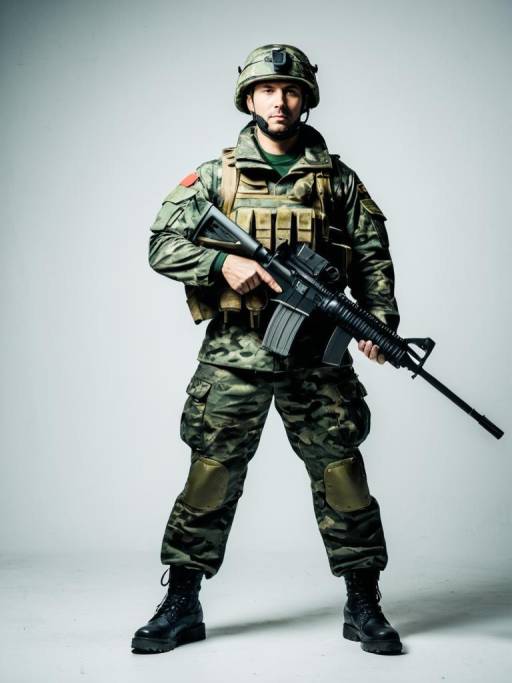 Realistic Army Soldier Cosplay Portrait