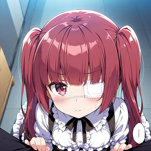 Illustration of Hanazono yurine, jashin-chan dropkick in the style of Chiri (atlanta)