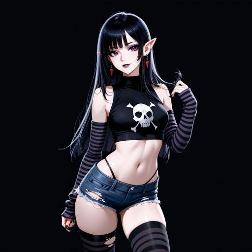 Gothic Vampire Girl in Cowboy Shot Gothic Vampire Girl in Cowboy Shot