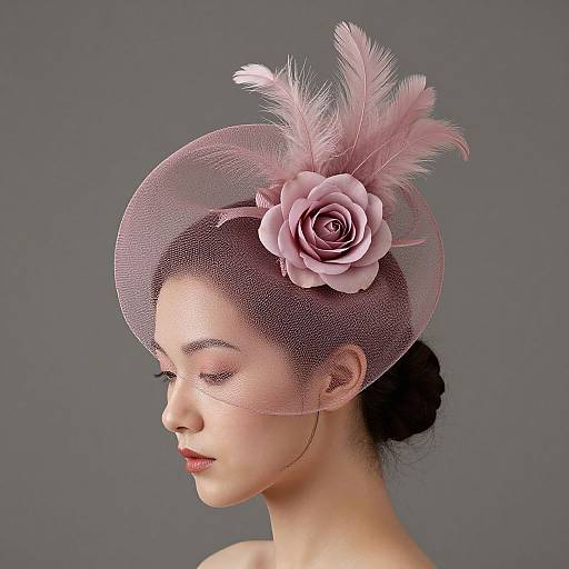 Elegant Pink Feather Fascinator