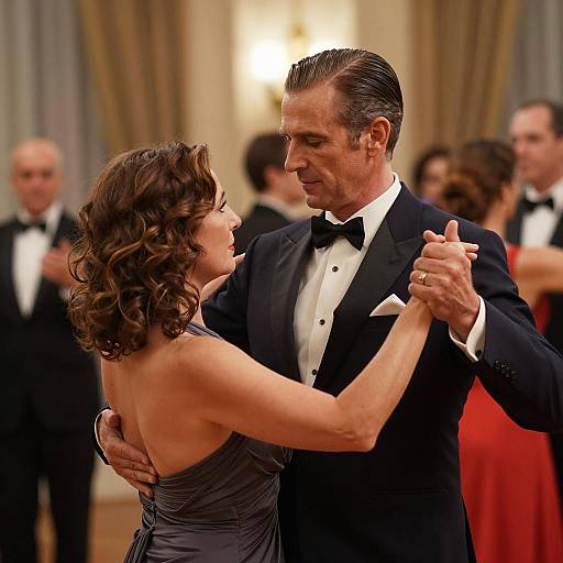 Elegant Ballroom Dance with Graceful Couple