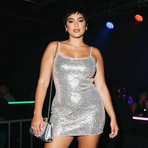 Neon Concert Pixie-Cut Sequin Dress