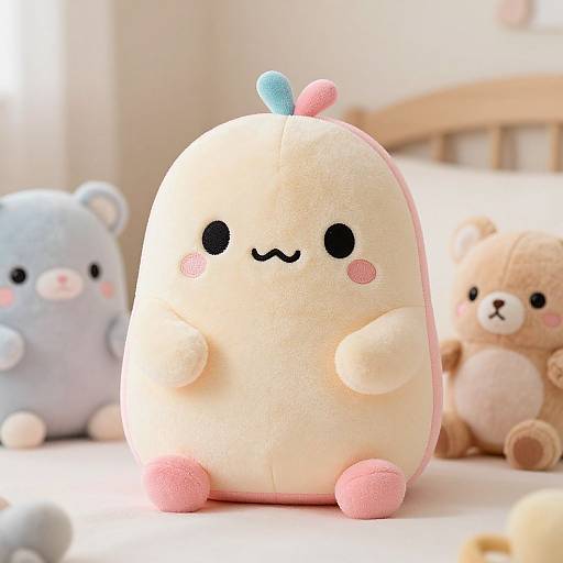 Squishmallow Plush in Cozy Bedroom