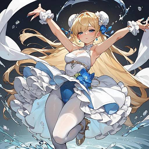 Elegant Ballerina in Tutu and Leotard