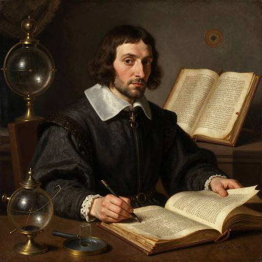 Renaissance Scholar in Oil Painting