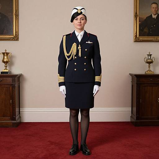 British Naval Woman in Uniform