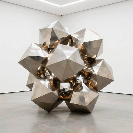 Metallic Polygonal 3D Sculpture