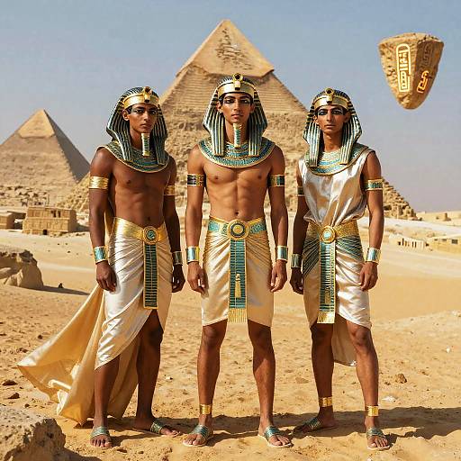 Futuristic Egyptian Male Fashion Fusion