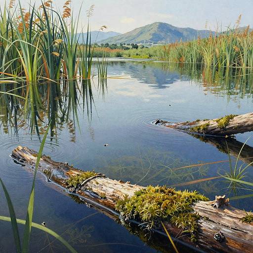 Realistic Textured Pond Scene