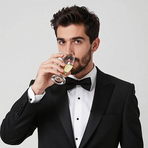 Formal Male with Wine Glass Portrait