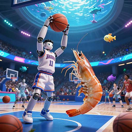 Futuristic Shrimp Basketball Arena