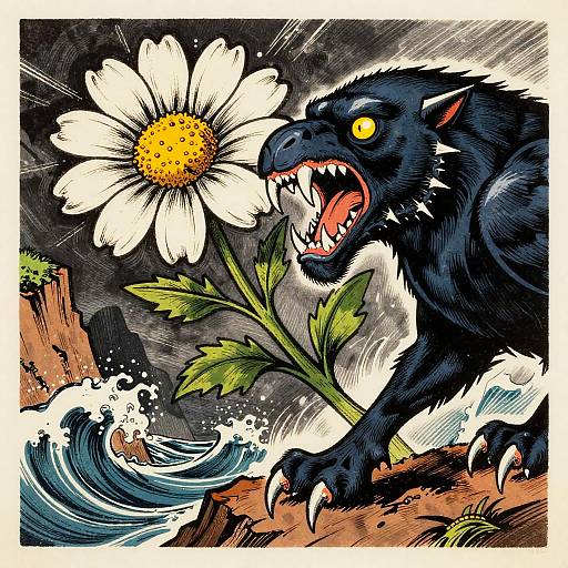 Fierce Floral-Animal Fusion Art