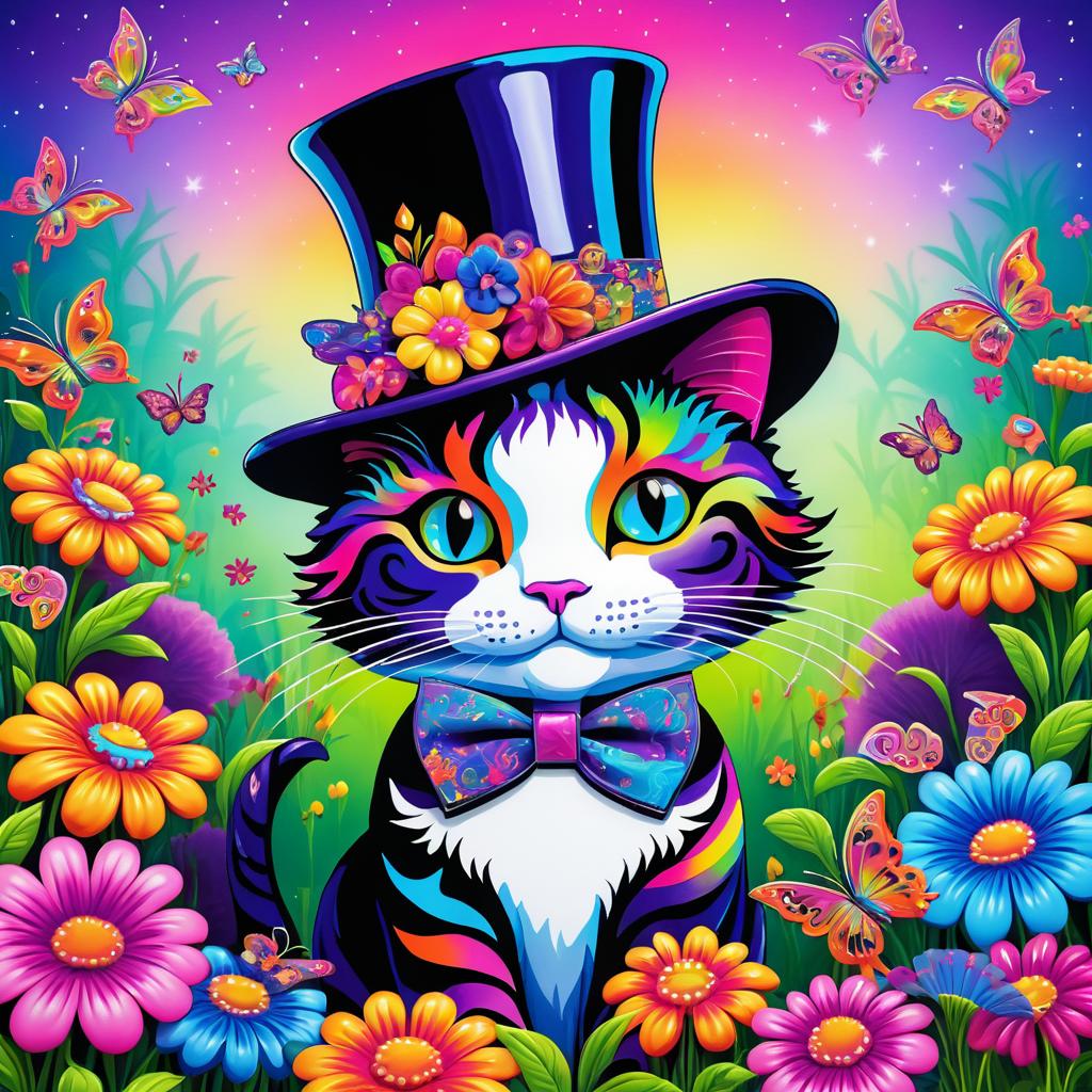 Whimsical Cat in Top Hat Art