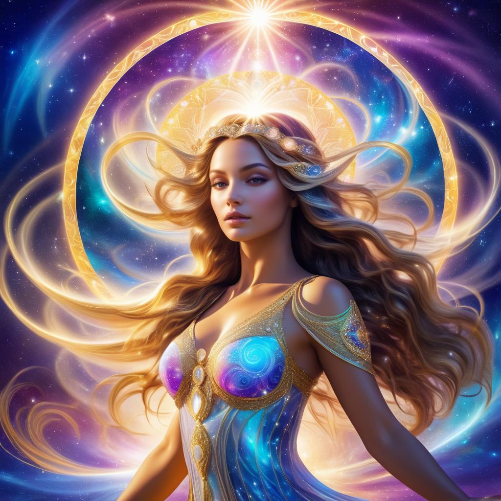 Goddess of Light in Heavenly Landscape